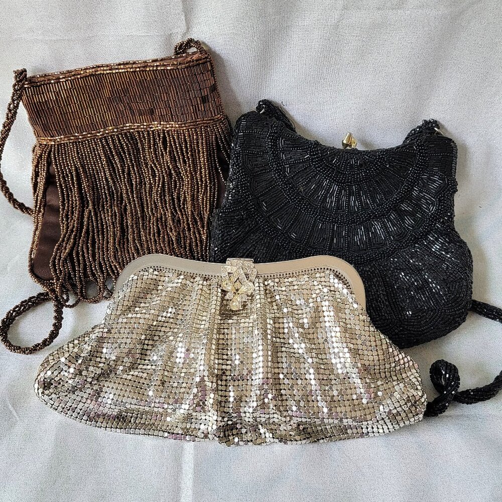 Group of 3 Vintage Beaded & Mesh Evening Bags